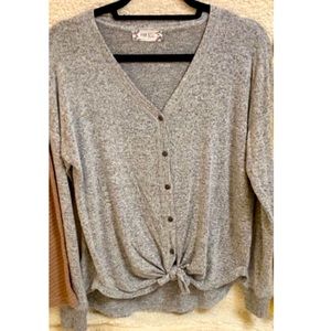 Button up and Tie Sweater